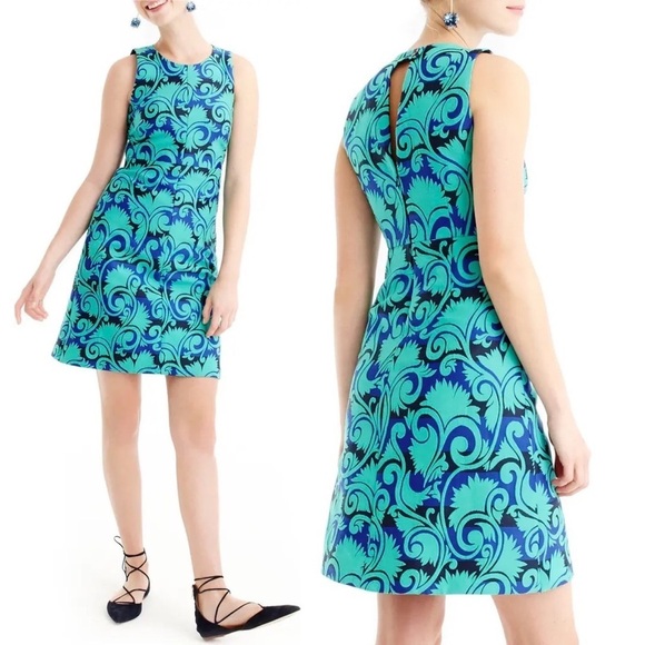 J. Crew Vineyard Jacquard Dress - Picture 2 of 9